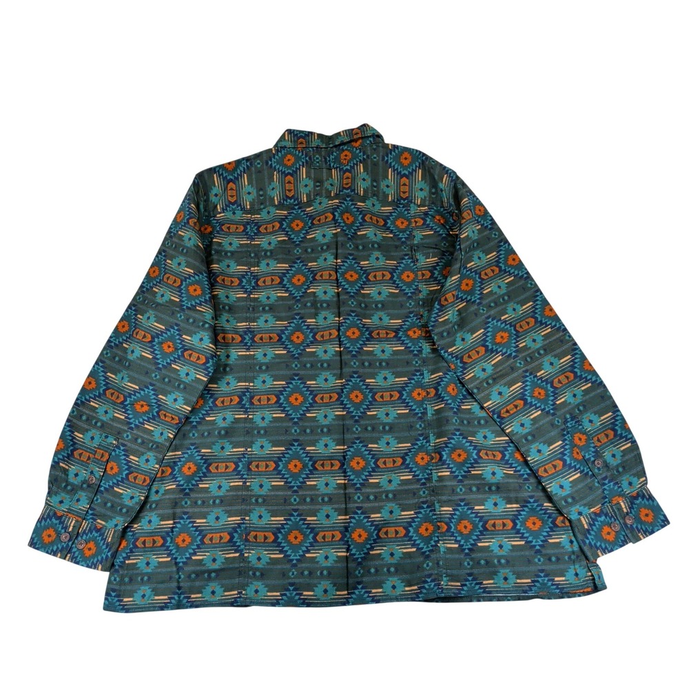 Duluth Trading Free Swingin Flannel Shirt Women XXL Southwestern Button Up 65505 - Picture 2 of 6